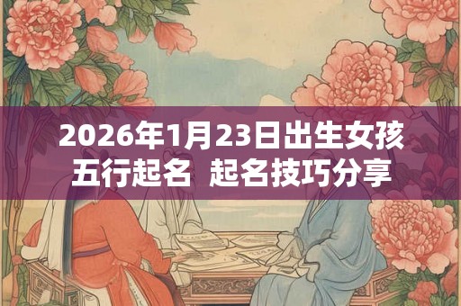 2026年1月23日出生女孩五行起名  起名技巧分享