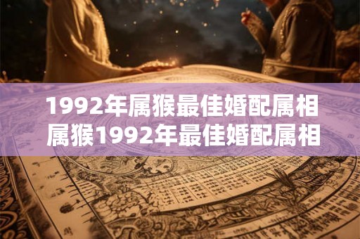 1992年属猴最佳婚配属相 属猴1992年最佳婚配属相是什么