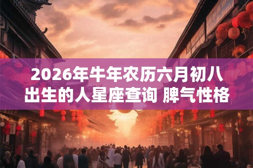 2026年牛年农历六月初八出生的人星座查询 脾气性格有什么特征