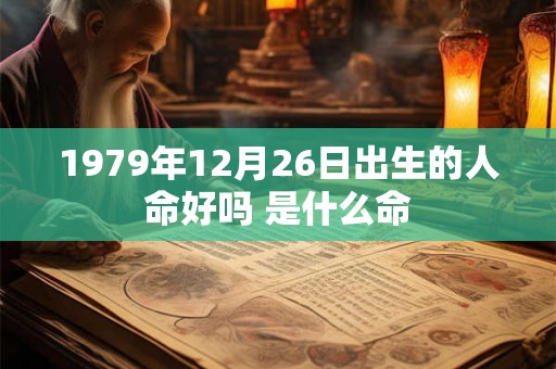 1979年12月26日出生的人命好吗 是什么命
