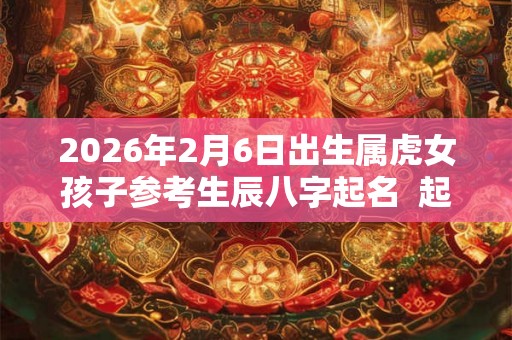 2026年2月6日出生属虎女孩子参考生辰八字起名  起名用什么字好