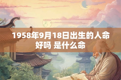 1958年9月18日出生的人命好吗 是什么命