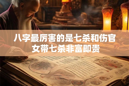 八字最厉害的是七杀和伤官 女带七杀非富即贵