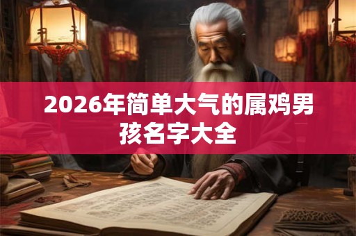 2026年简单大气的属鸡男孩名字大全 2026年简单大气的属鸡男孩名字大全