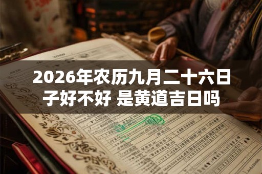 2026年农历九月二十六日子好不好 是黄道吉日吗