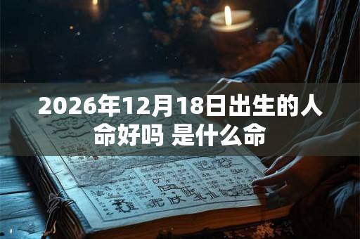 2026年12月18日出生的人命好吗 是什么命