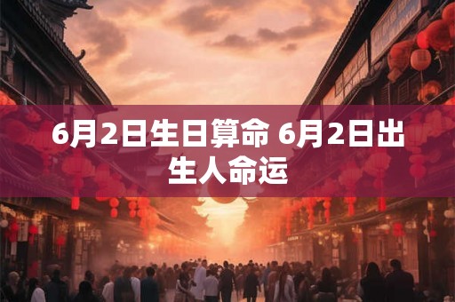 6月2日生日算命 6月2日出生人命运