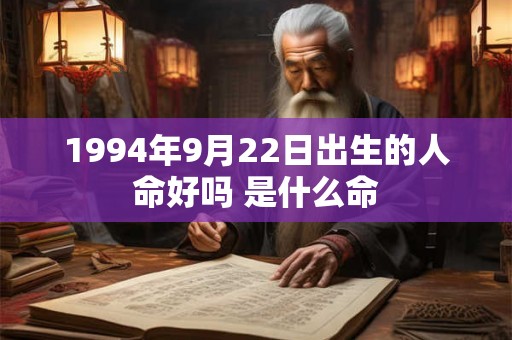 1994年9月22日出生的人命好吗 是什么命 1994年9月22日出生的人命好吗 是什么命