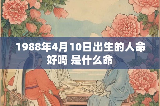 1988年4月10日出生的人命好吗 是什么命 1988年4月10日出生的人命好吗 是什么命