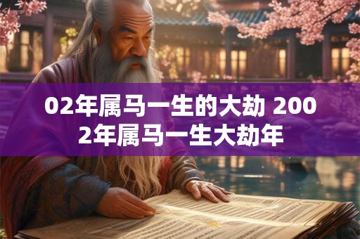 02年属马一生的大劫 2002年属马一生大劫年 02年属马一生的大劫 2002年属马一生大劫年