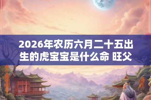 2026年农历六月二十五出生的虎宝宝是什么命 旺父母吗