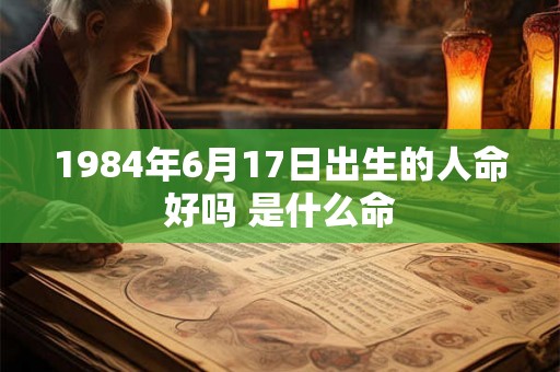 1984年6月17日出生的人命好吗 是什么命