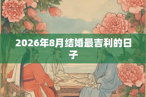 2026年8月结婚最吉利的日子