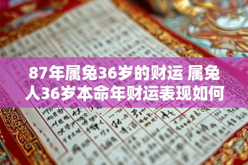 87年属兔36岁的财运 属兔人36岁本命年财运表现如何 87年属兔36岁的财运 属兔人36岁本命年财运表现如何