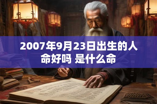 2007年9月23日出生的人命好吗 是什么命