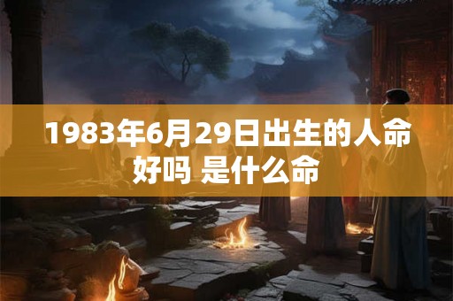 1983年6月29日出生的人命好吗 是什么命