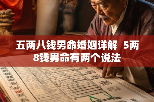 五两八钱男命婚姻详解  5两8钱男命有两个说法