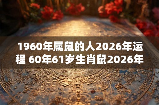 1960年属鼠的人2026年运程 60年61岁生肖鼠2026年运势 1960年属鼠的人2026年运程 60年61岁生肖鼠2026年运势