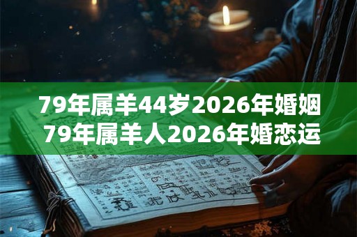 79年属羊44岁2026年婚姻 79年属羊人2026年婚恋运势