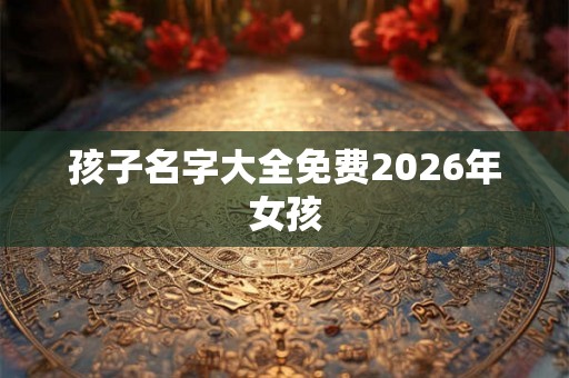 孩子名字大全免费2026年女孩