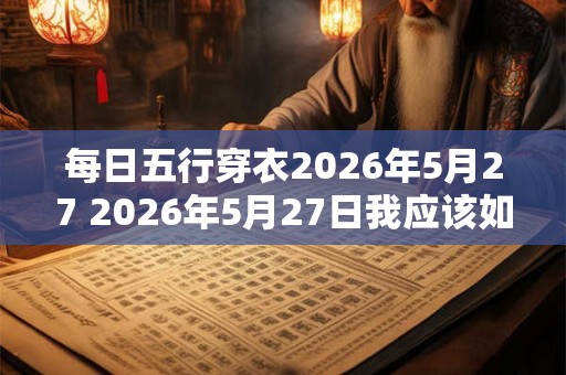 每日五行穿衣2026年5月27 2026年5月27日我应该如何根据五行理论选择今日着装 每日五行穿衣2026年5月27 2026年5月27日我应该如何根据五行理论选择今日着装