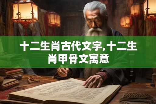 十二生肖古代文字,十二生肖甲骨文寓意