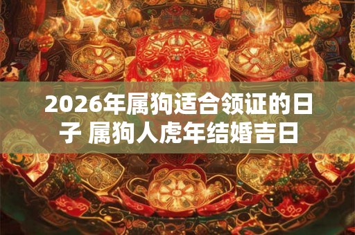 2026年属狗适合领证的日子 属狗人虎年结婚吉日