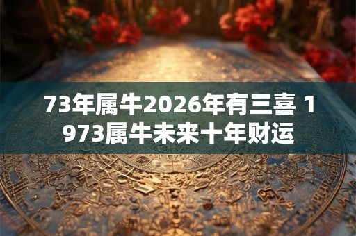 73年属牛2026年有三喜 1973属牛未来十年财运 73年属牛2026年有三喜 1973属牛未来十年财运