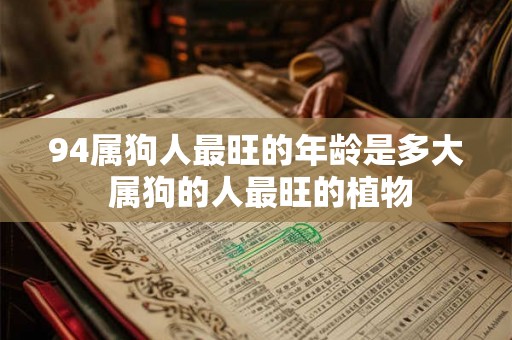 94属狗人最旺的年龄是多大 属狗的人最旺的植物