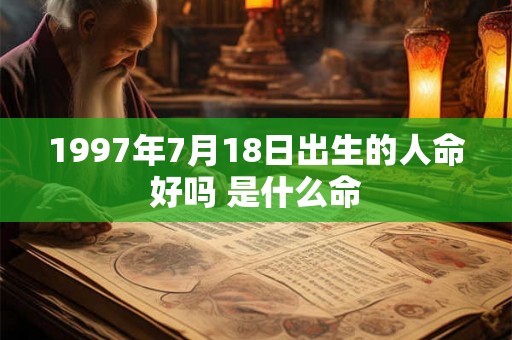1997年7月18日出生的人命好吗 是什么命