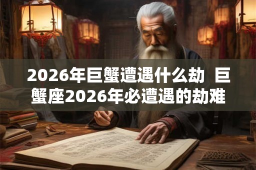 2026年巨蟹遭遇什么劫  巨蟹座2026年必遭遇的劫难