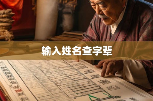 输入姓名查字辈