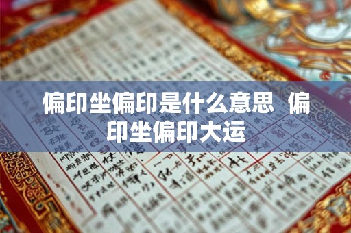 偏印坐偏印是什么意思 偏印坐偏印大运 偏印坐偏印是什么意思 偏印坐偏印大运
