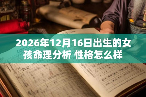 2026年12月16日出生的女孩命理分析 性格怎么样 2026年12月16日出生的女孩命理分析 性格怎么样