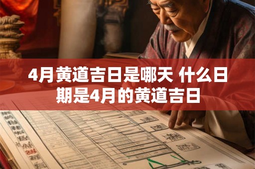 4月黄道吉日是哪天 什么日期是4月的黄道吉日 4月黄道吉日是哪天 什么日期是4月的黄道吉日