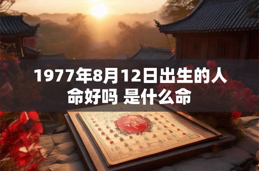1977年8月12日出生的人命好吗 是什么命