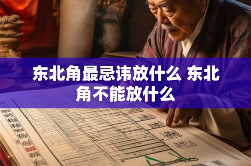 东北角最忌讳放什么 东北角不能放什么