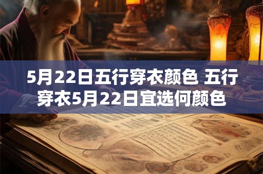 5月22日五行穿衣颜色 五行穿衣5月22日宜选何颜色