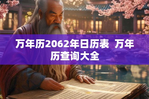 万年历2062年日历表 万年历查询大全 万年历2062年日历表 万年历查询大全