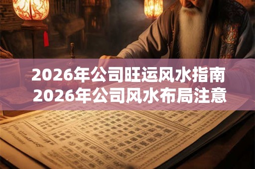 2026年公司旺运风水指南 2026年公司风水布局注意事项