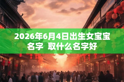 2026年6月4日出生女宝宝名字 取什么名字好 2026年6月4日出生女宝宝名字 取什么名字好