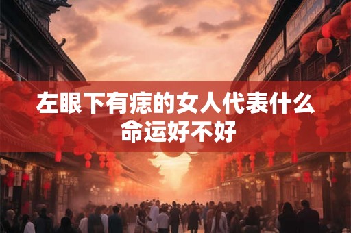 左眼下有痣的女人代表什么 命运好不好
