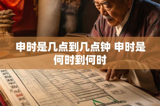 申时是几点到几点钟 申时是何时到何时