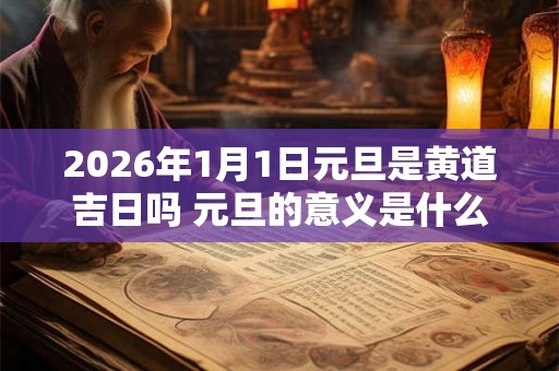 2026年1月1日元旦是黄道吉日吗 元旦的意义是什么