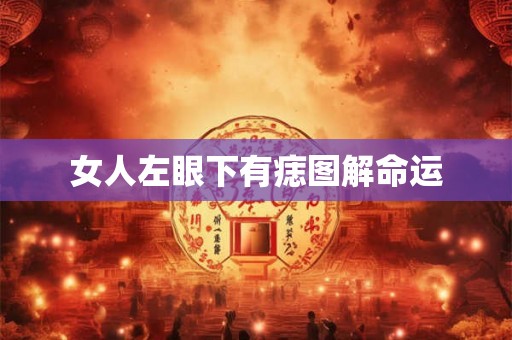 女人左眼下有痣图解命运