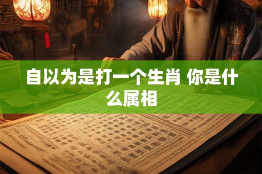 自以为是打一个生肖 你是什么属相
