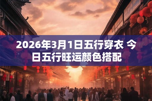 2026年3月1日五行穿衣 今日五行旺运颜色搭配
