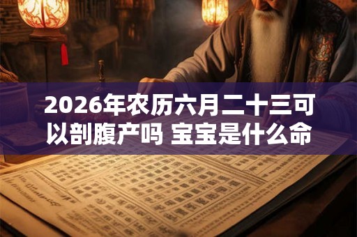2026年农历六月二十三可以剖腹产吗 宝宝是什么命 2026年农历六月二十三可以剖腹产吗 宝宝是什么命