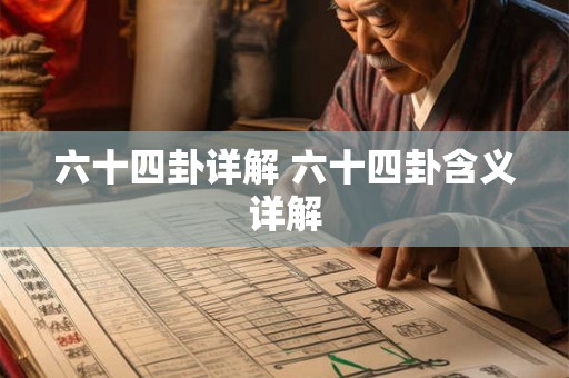 六十四卦详解 六十四卦含义详解 六十四卦详解 六十四卦含义详解