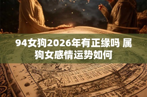 94女狗2026年有正缘吗 属狗女感情运势如何